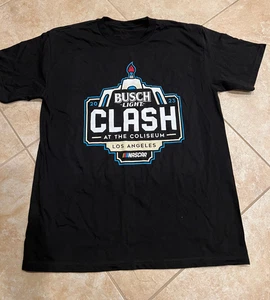 NASCAR Checkered Flag 2023 Busch Light Clash at Coliseum LG T-Shirt Double Sided - Picture 1 of 3