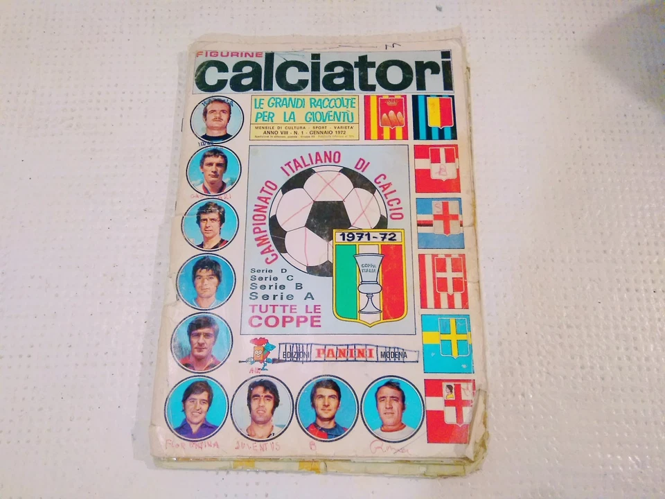 ALBUM FIGURINE PANINI CALCIATORI 1971/72 da recupero (presenti 514 figurine) - Immagine 1 di 4