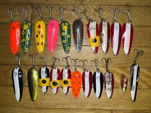 Dardevle Spoons Lures Detroit Usa ( 20 Dardevle + Nebco Flashbait) 21 Piece Lot - Picture 1 of 20