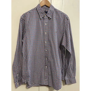Camicia uomo Ralph Lauren Tattersall check bottoni vino/blu/bianco taglia large - Foto 1 di 7