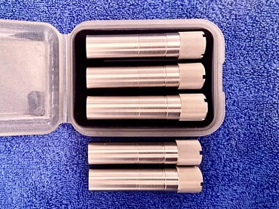 JUEGO DE 5 TUBOS OBTURADORES BRILEY INOX BERETTA OPTIMA HP CON ESTUCHE ARCILLAS DEPORTIVAS Foto 1 de 4