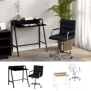 Office Desk and Swivel Chair Bundle | Black & White | Essentials on eBay - Picture 1 of 23
