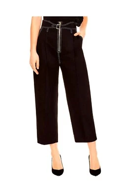 Sandro Paris - Pantalon Droit Coton Zippé Ceinturé - Gatiene (P6138E) 34 FR (XS) - Photo 1/4