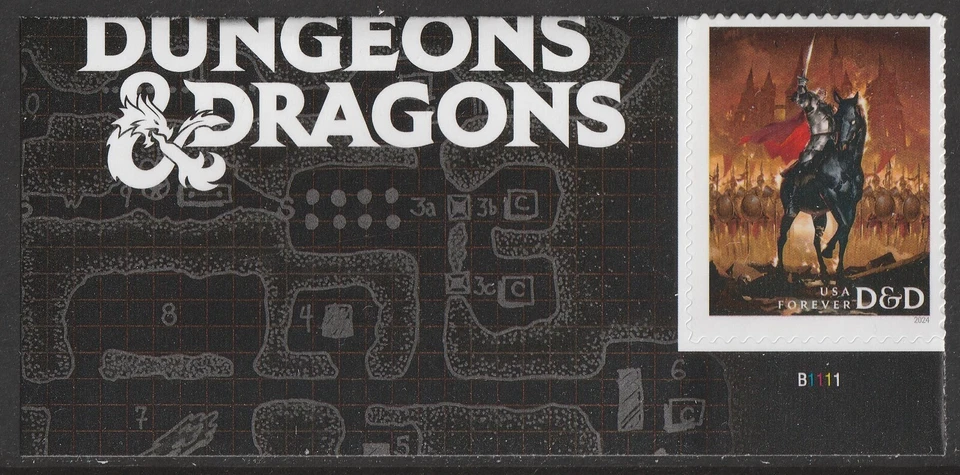 US 5917 Dungeons & Dragons Black Horse F plate single MNH 2024 - Image 1 of 1