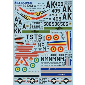 Print Scale 72-055 Decal for airplane 1:72 Skyraider Waterslide decals - Picture 1 of 24