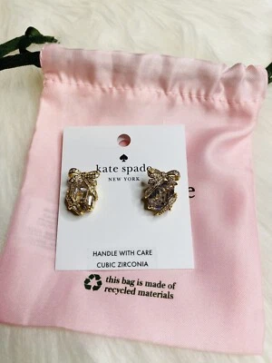Nuevo con etiquetas Pendientes Kate Spade Pave Present Oro Transparente Nuevo Foto 1 de 2
