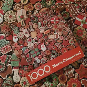 Springbok Merry Crispness Christmas Cookies Jigsaw Puzzle 1000 Pcs Vtg COMPLETE - Picture 1 of 14
