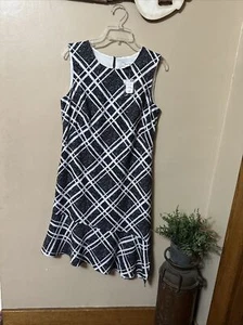 White House Black Market Sheath Dress Sleeveless Asymetrical Hem Size 12 NEW! R9 - Picture 1 of 11