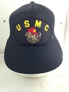 U.S.M.C MARINE CORPS BULLDOG MASCOT SNAPBACK CAP HAT - Picture 1 of 1