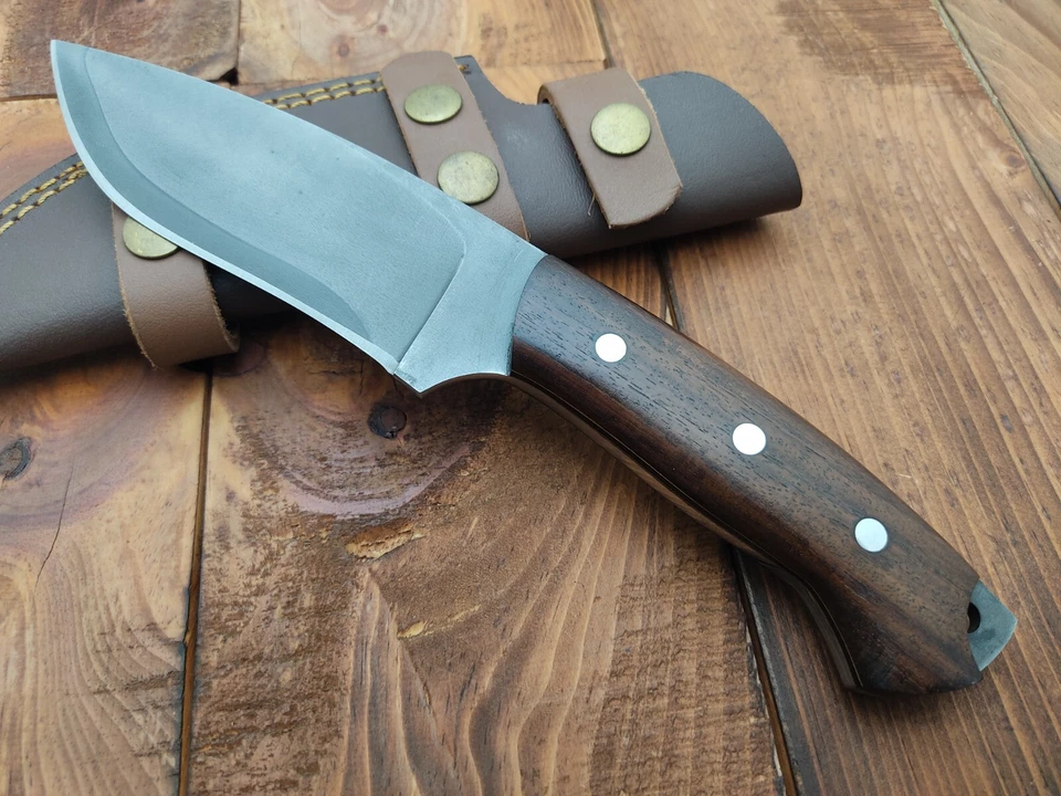 Custom Handmade 1095 Steel Acid Washed EDC Knife Camping Survival Hunting Knife - Image 1 of 4