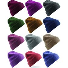 Mens Beechfield Heritage Winter Warm Double Layer Knitted Knit Beanie Hat