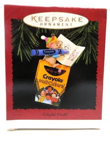 Hallmark Keepsake Crayola Ornament COLORFUL WORLD Multicultural 1995 Vintage NEW - Picture 1 of 4