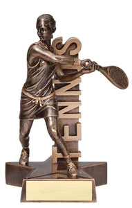 8.5" Tennis Female Trophy Personalized Free - Picture 1 of 2