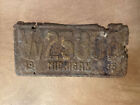 1935 Michigan License Plate Veteran # Vv 25356 Rusty