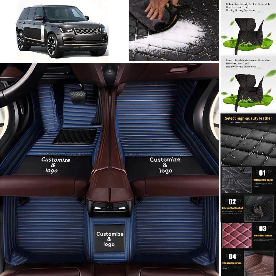 Alfombrillas de lujo impermeables personalizadas para Land Rover Range Rover Sport Car Foto 1 de 4