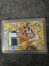 andrew wiggins gold prizm spectra 7/10 jersey patch 2015-16 panini