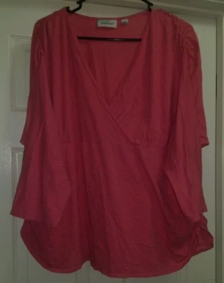 Avenue Womens Shirt Top Blouse Size 22/24 22W/24W Pink - Image 1 of 4