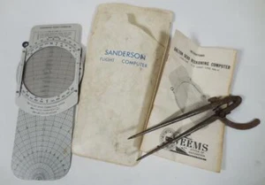 Sanderson Flight Computer SC-3 con custodia, manuale (1963), metallo - Foto 1 di 9