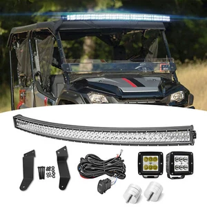 For 2016+ Honda Pioneer 1000 54" LED Light Bar Upper Roof Mounts Wire w/3" Pods - Picture 1 of 13