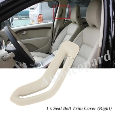 Cubierta de embellecedor de cinturón de seguridad selector derecho beige para Volvo S60 S80 V70 XC90 XC70 Foto 1 de 4
