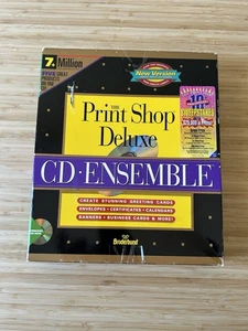 Broderbund The Print Shop Deluxe CD ENSEMBLE Windows CD-ROM Big Box Set NUOVO - Foto 1 di 2