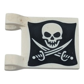 LEGO Black/White Flag 2335pb130 Piece 2x2 Pirate Set 70409 70412 70411