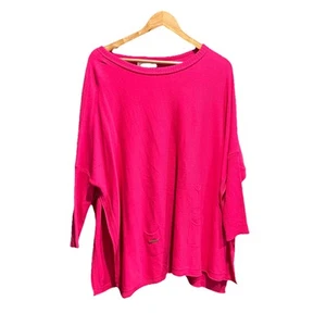 Suéter para mujer Mersea Hot Pink Catalina holgado cuello redondo talla OS - Imagen 1 de 5