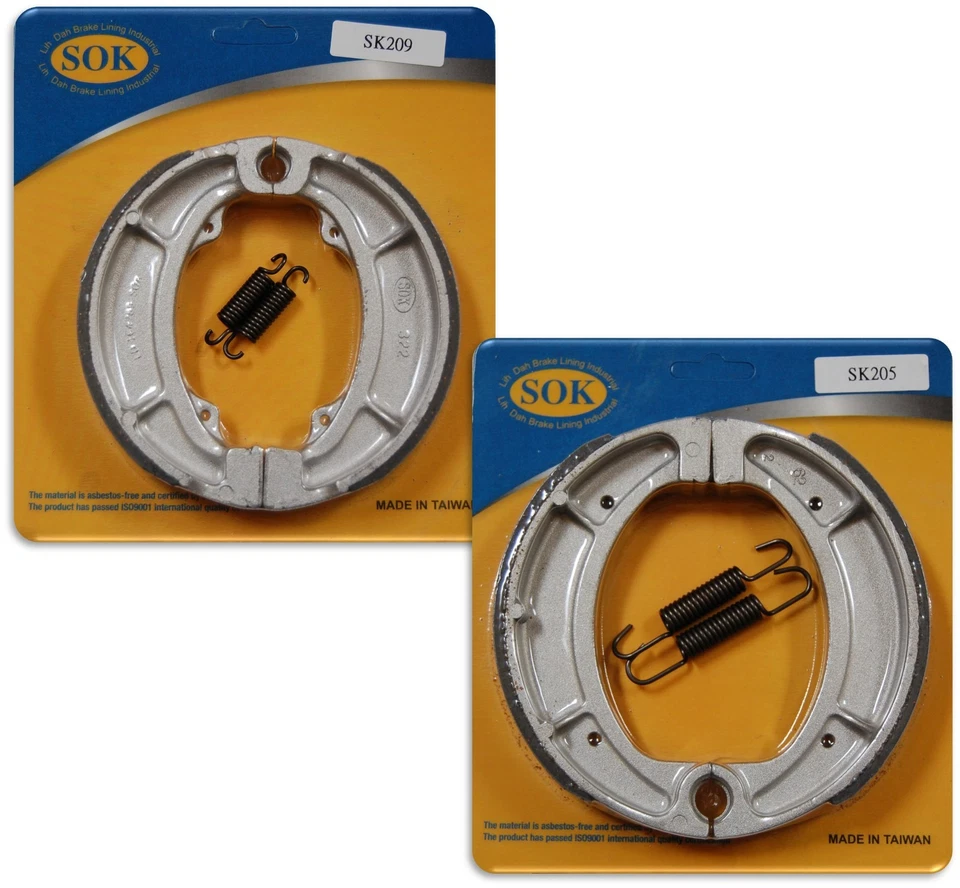 ZAPATOS DE FRENO DELANTEROS Y TRASEROS + Muelles aptos para YAMAHA MX 250 360 1973-1974 MX250 MX360 Foto 1 de 1