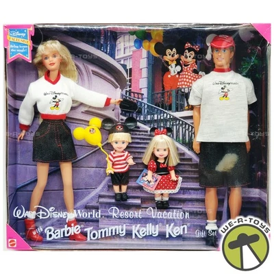 Walt Disney World Resort Vacaciones Barbie Tommy Kelly Ken Muñecas Set de Regalo 1998 NUEVO Foto 1 de 4