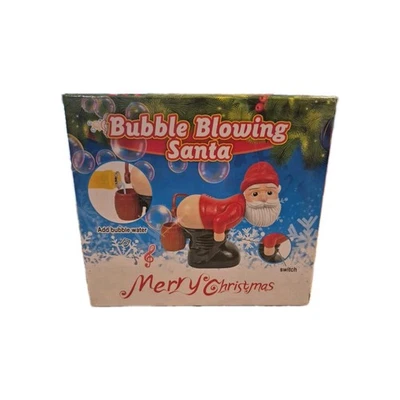 Bubble Blowing Santa - Máquina de bolhas de peido com luzes piscantes e presente de música - Imagem 1 de 3
