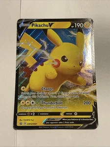 JUMBO Pikachu V Oversized Card SWSH061 Sword & Shield Promo Pokemon - Picture 1 of 3