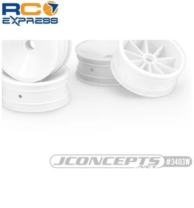 JConcepts Mono RC10 RC10B2 RC10B3 2.2 front wheel White 4 JCO3403W - Picture 1 of 1