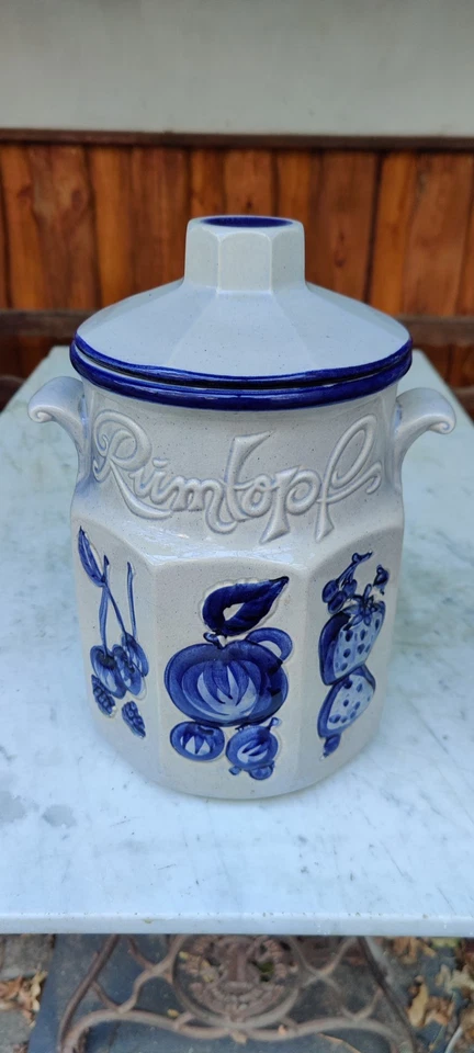 Großer Rumtopf mit Deckel Keramik Handarbeit Höhe 32 cm Durchmesser 17cm 5Liter - Bild 1 von 4