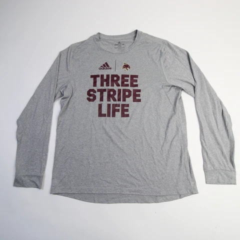 Texas State Bobcats adidas Creator Long Sleeve Shirt Men's Gray Used Cover