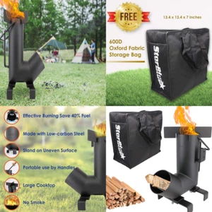 Biomass Burning Rocket Wood Stove Camping Hiking Emergency Survival Portable NEW - Picture 1 of 8