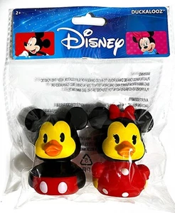 Disney Mickey & Minnie Mouse Duckalooz Goma Duckie Jeep Pato Baño Juguete Paquete de 2 - Imagen 1 de 4