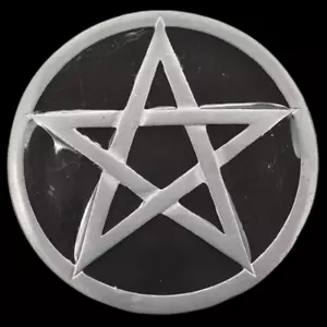 Fibbia per cintura stella pentagramma nera - Foto 1 di 3