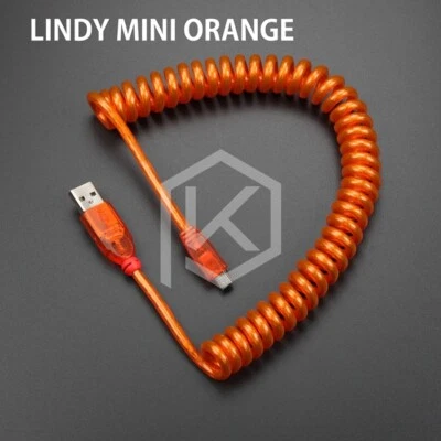 Coiled Mechanical Keyboard Cable  mini USB port for poker 2 Micro PC Master Race - Image 1 of 4