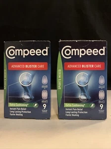2x Compeed Advanced Blister Care Sports Mixed Extra Cushioning 9Ct Ea 05/24 - Picture 1 of 6