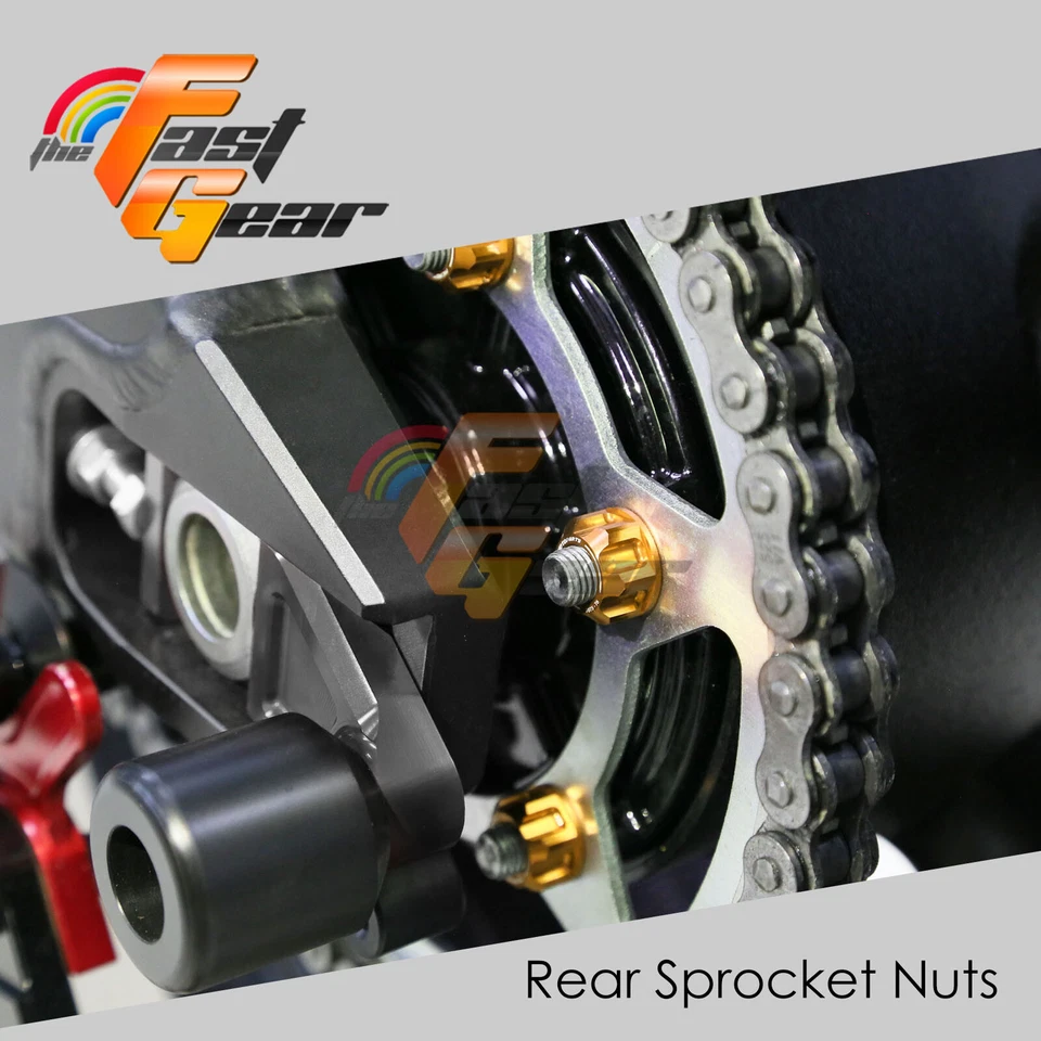 Tuerca de piñón trasera de aluminio DORADA para Triumph Adventurer 900 96-01 00 99 98 97 Foto 1 de 4