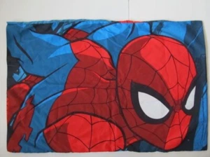 Marvel SpiderMan Standard Size Pillow Case Replacement Two Sides Red Blue - Picture 1 of 4