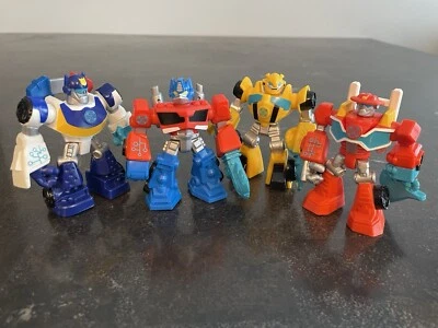 Playskool Heroes Lote de 4 Transformers Rescue Bots Optimus Bumblebee y Más Foto 1 de 4