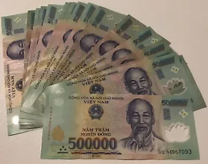 More details for 10 million vietnam dong. 20 x 500000 dong banknotes. genuine, polymer notes. 