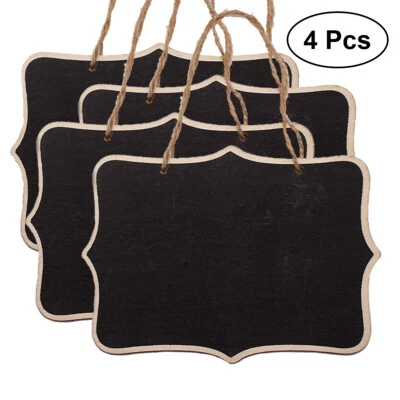 Hanging Blackboard Double Sided Chalkboard Table Number Place Tag Message Board - Image 1 of 4