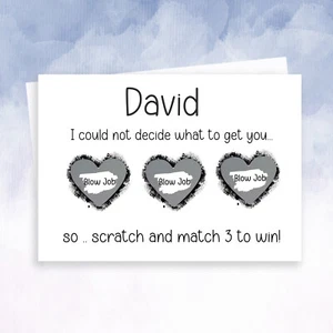 Tarjeta de rascar traviesa | Regalo grosero para él | Cumpleaños personalizado o noche sexy - Imagen 1 de 9