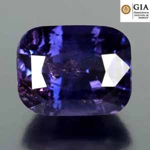 Cojín de 2,07 quilates certificado por GIA (8 x 6 mm) zafiro púrpura natural sin calefacción - Imagen 1 de 3
