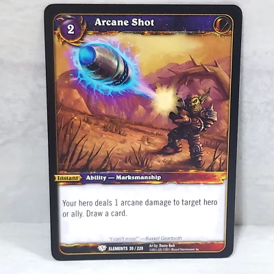 World Of Warcraft War Of The Elements Arcane Shot 39/220 TCG Card - Image 1 of 2