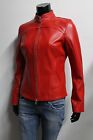 Italian Handmade Women Lambskin Leather Jacket Slim Fit Color Red Size L