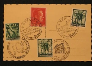 Adolf Hitler birthday Germany, 3rd. Reich, 1938 Photocard with rare cancellation - Picture 1 of 1