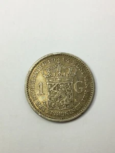 Netherlands 1914 Gulden KM148 XF - Picture 1 of 2